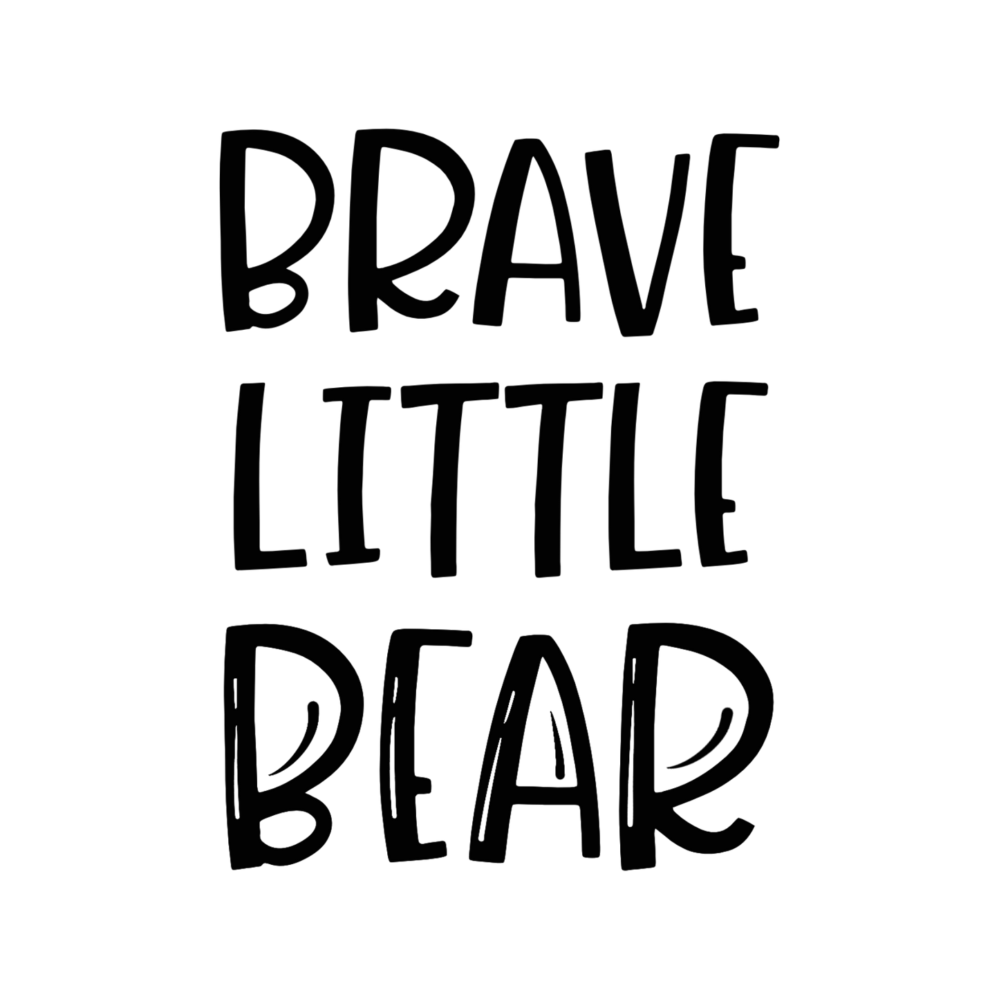 Bügelbild "Brave Little Bear" in 6 verschiedenen Größen