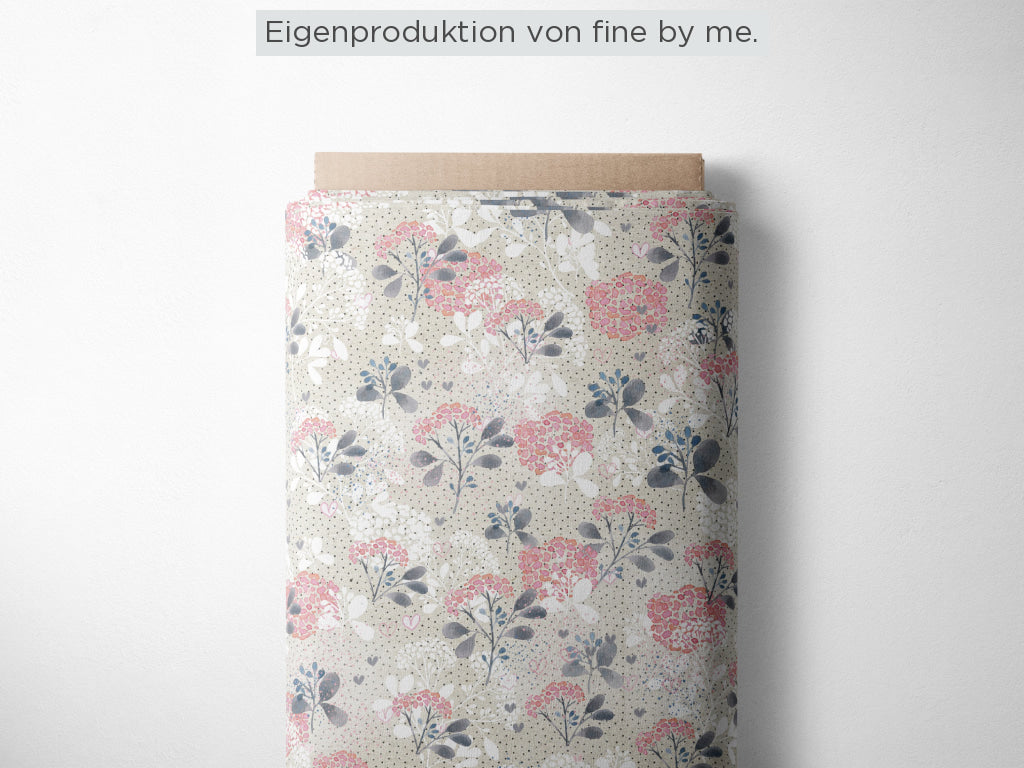 Stoffübersicht „Die fröhliche Maus Kombistoff beige“