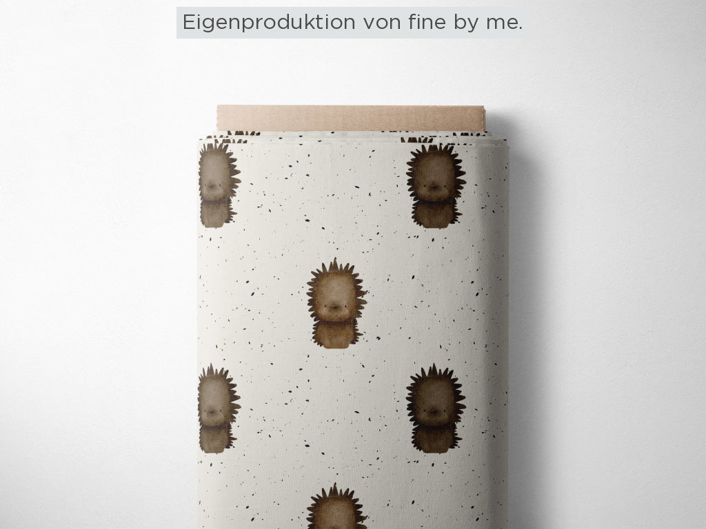 Lagerware: Bio Sommersweat „Igelchen“ exklusive Eigenproduktion Bio Sommersweat, 95% Baumwolle, 5% Elasthan, 260g/m²,