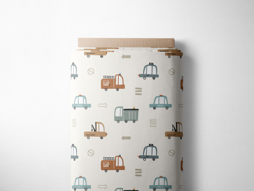 Lagerware: Bio Jersey „Meep bunt“ exklusive Eigenproduktion Bio Jersey, 95% Baumwolle, 5% Elasthan, 210g/m², Länge: