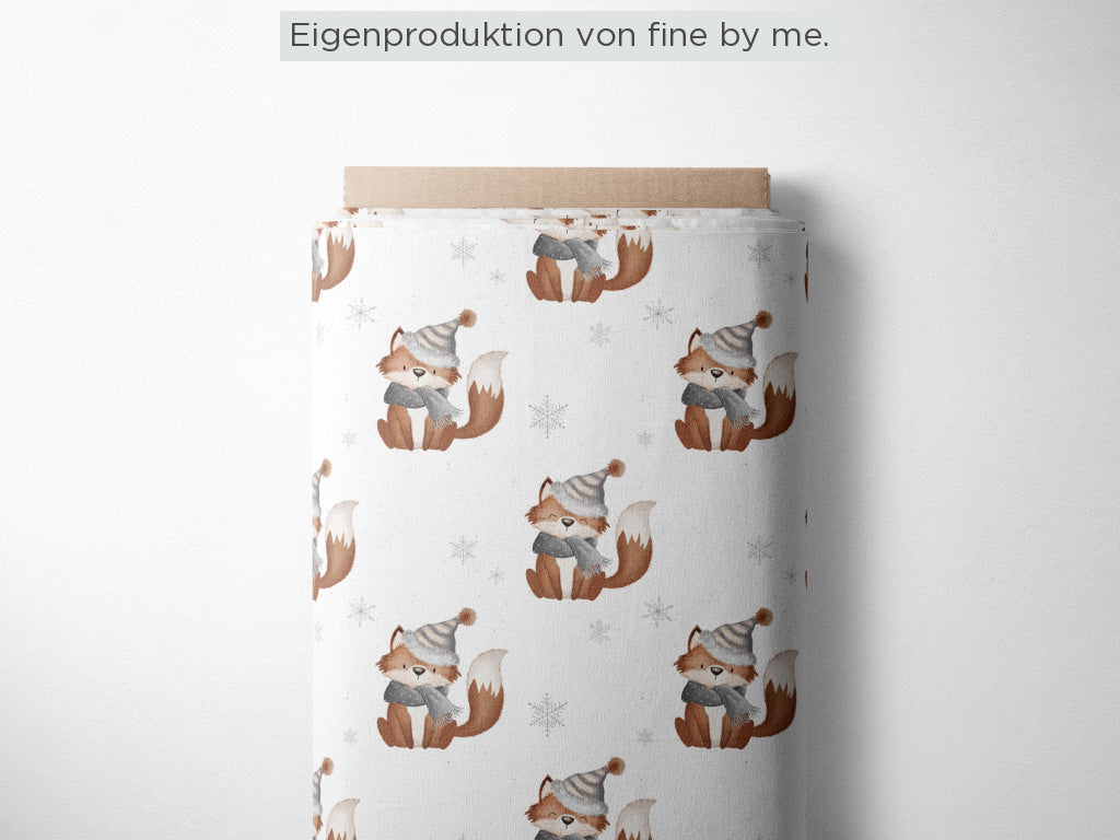 Lagerware: Bio Sommersweat „Winterfuchs“ exklusive Eigenproduktion Bio Sommersweat, 95% Baumwolle, 5% Elasthan,