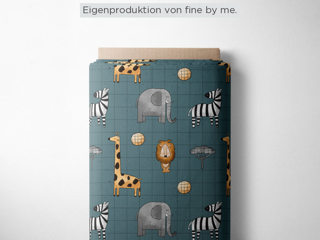 RESTSTÜCK 85cm Bio Sommersweat „Sarifari“ exklusive Eigenproduktion Bio Sommersweat, 95% Baumwolle, 5% Elasthan,