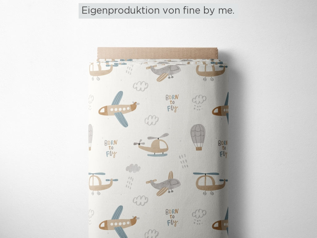 Lagerware: Bio-Sommersweat „Born to Fly“, exklusive Eigenproduktion