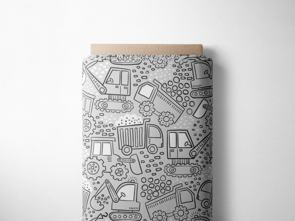 Lagerware: Bio Jersey „Wroom pebble“ exklusive Eigenproduktion Bio Jersey, 95% Baumwolle, 5% Elasthan, 210g/m², Länge: