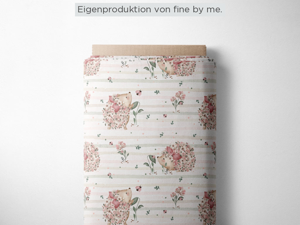 Stoffübersicht „Blumenigel gestreift“