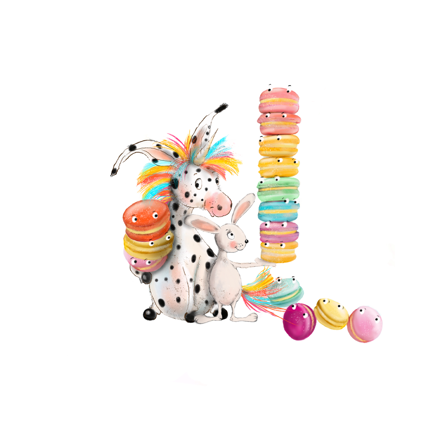 Bügelbild "Macarons" in 6 verschiedenen Größen