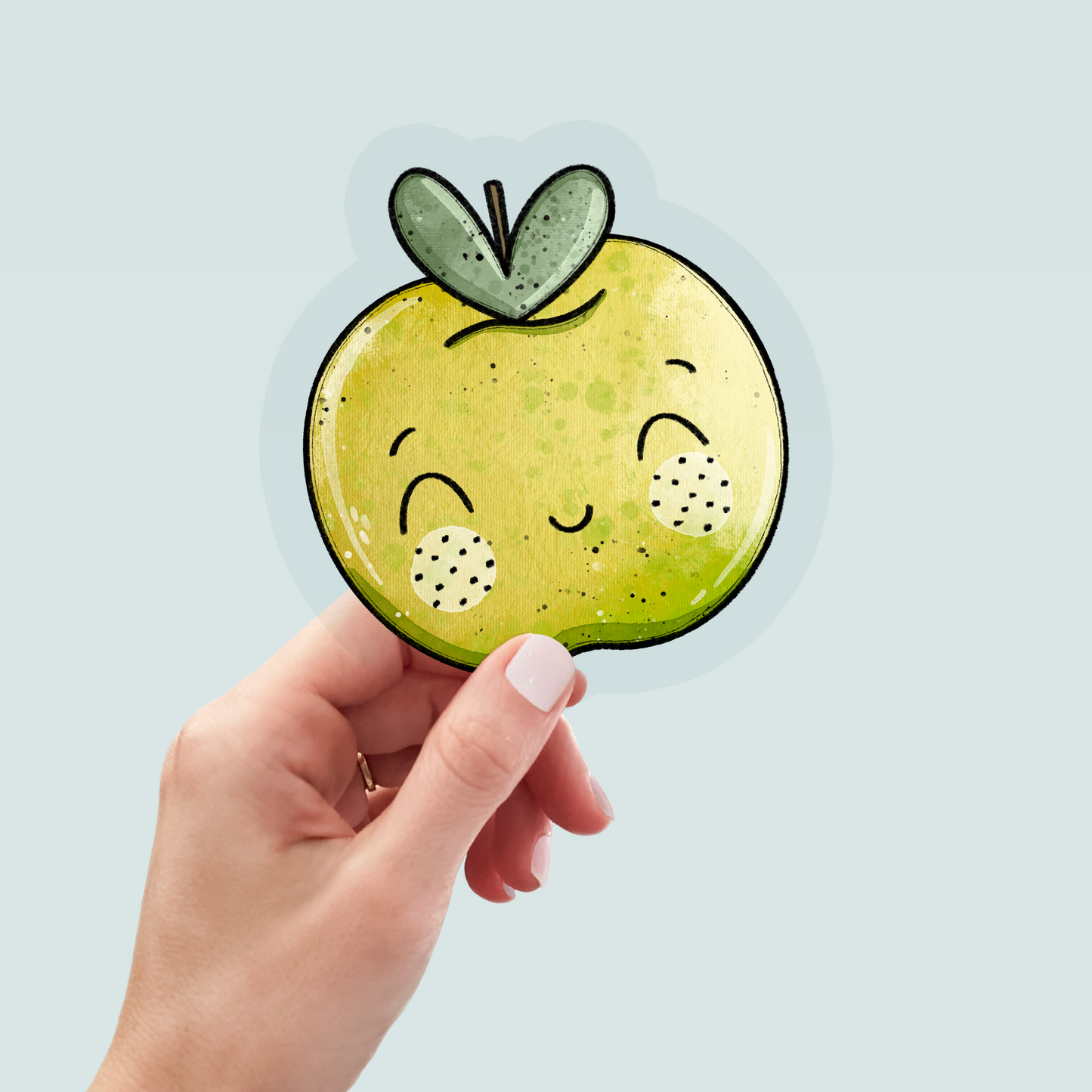 Bügelbild "Apfel grün" in 6 verschiedenen Größen