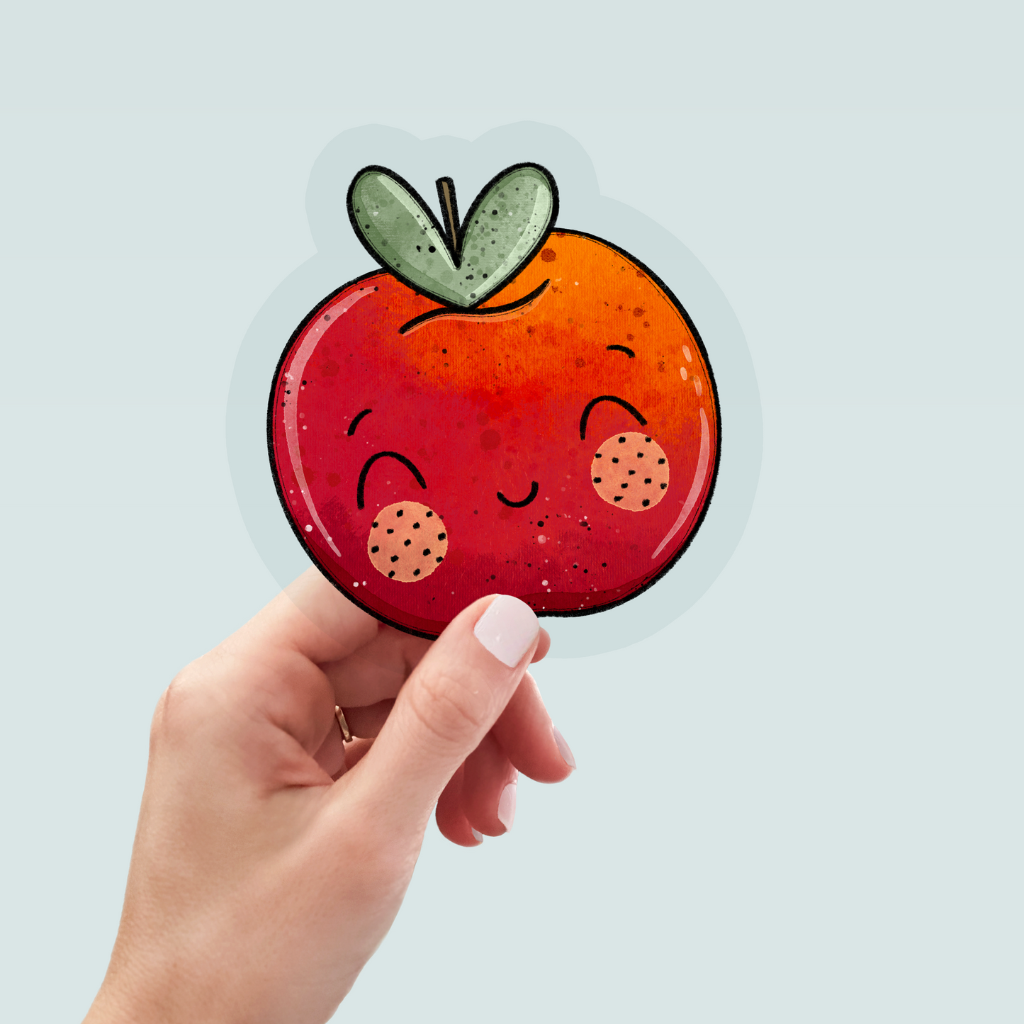Bügelbild "Apfel rot" in 6 verschiedenen Größen