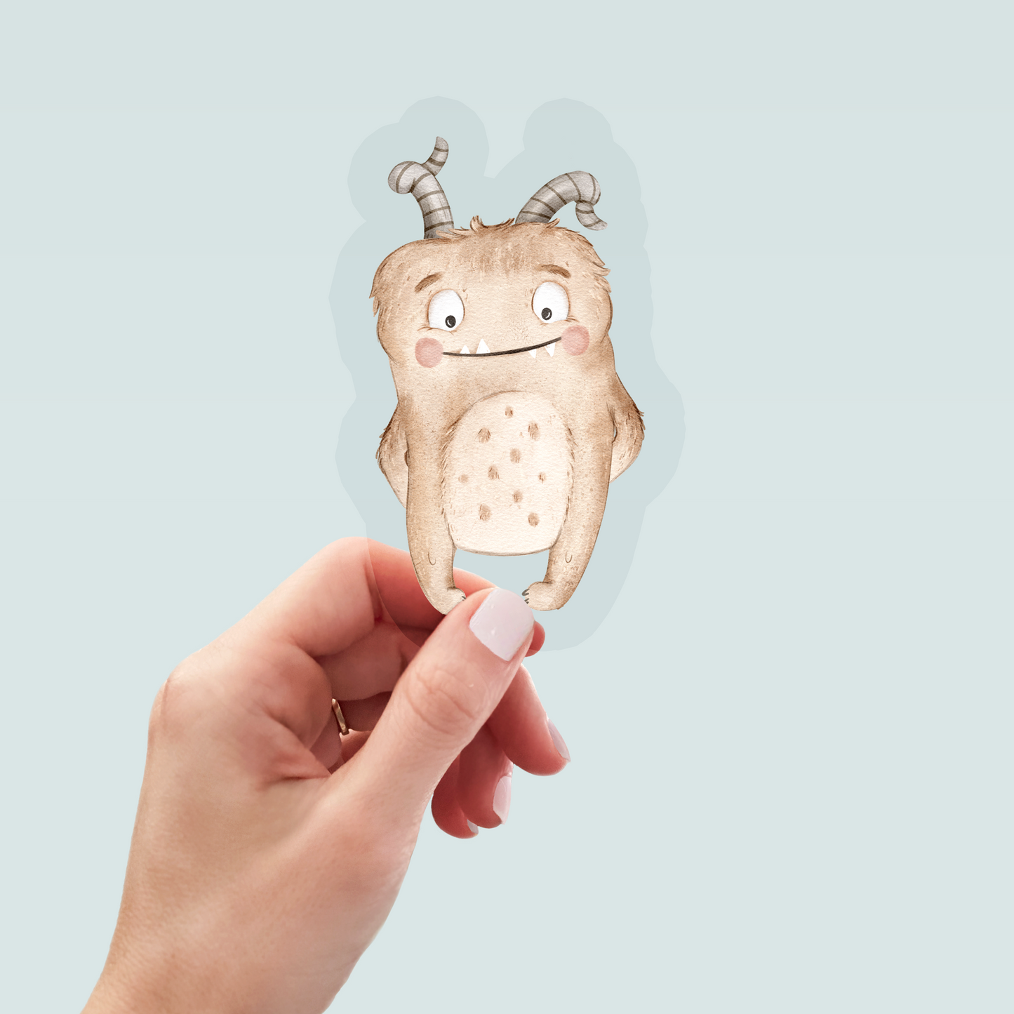 Bügelbild "Bogey beige" in 6 verschiedenen Größen