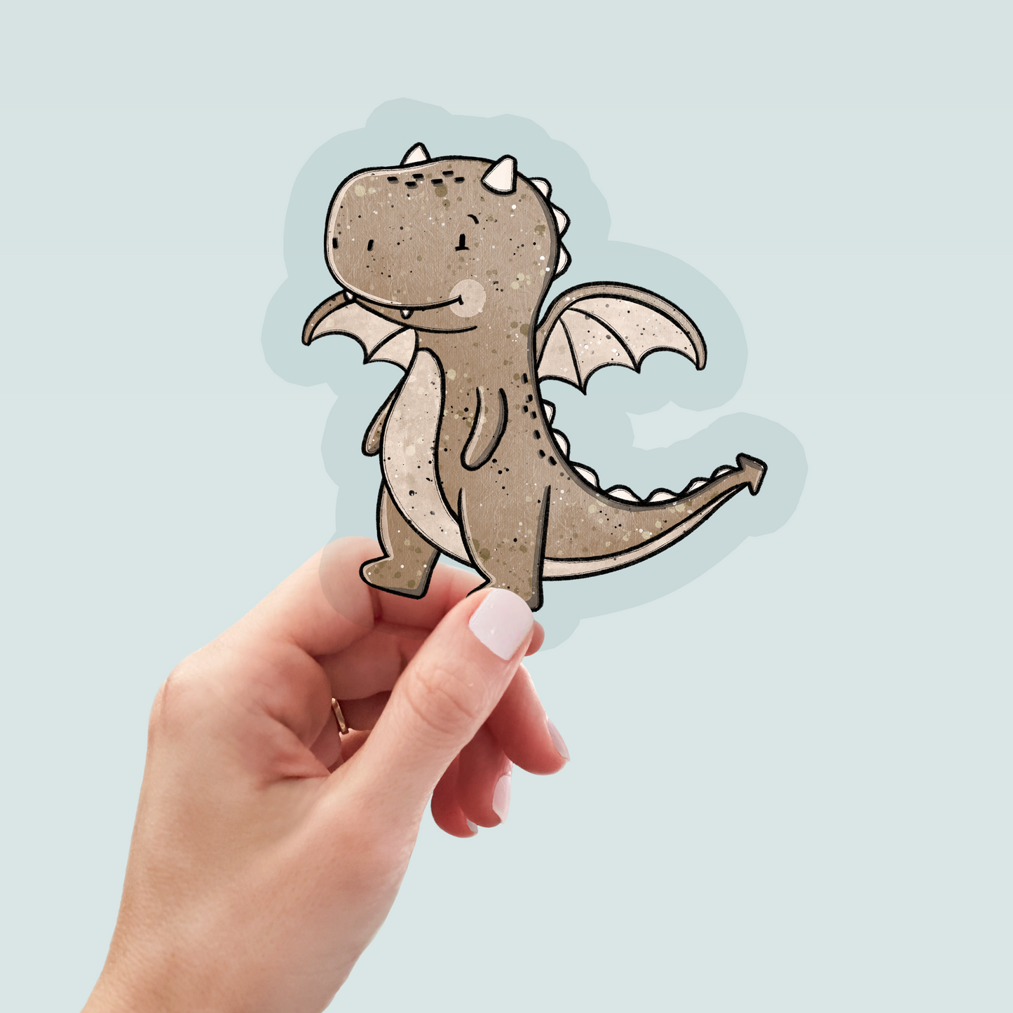 Bügelbild "Dragonia Drache braun" in 6 verschiedenen Größen