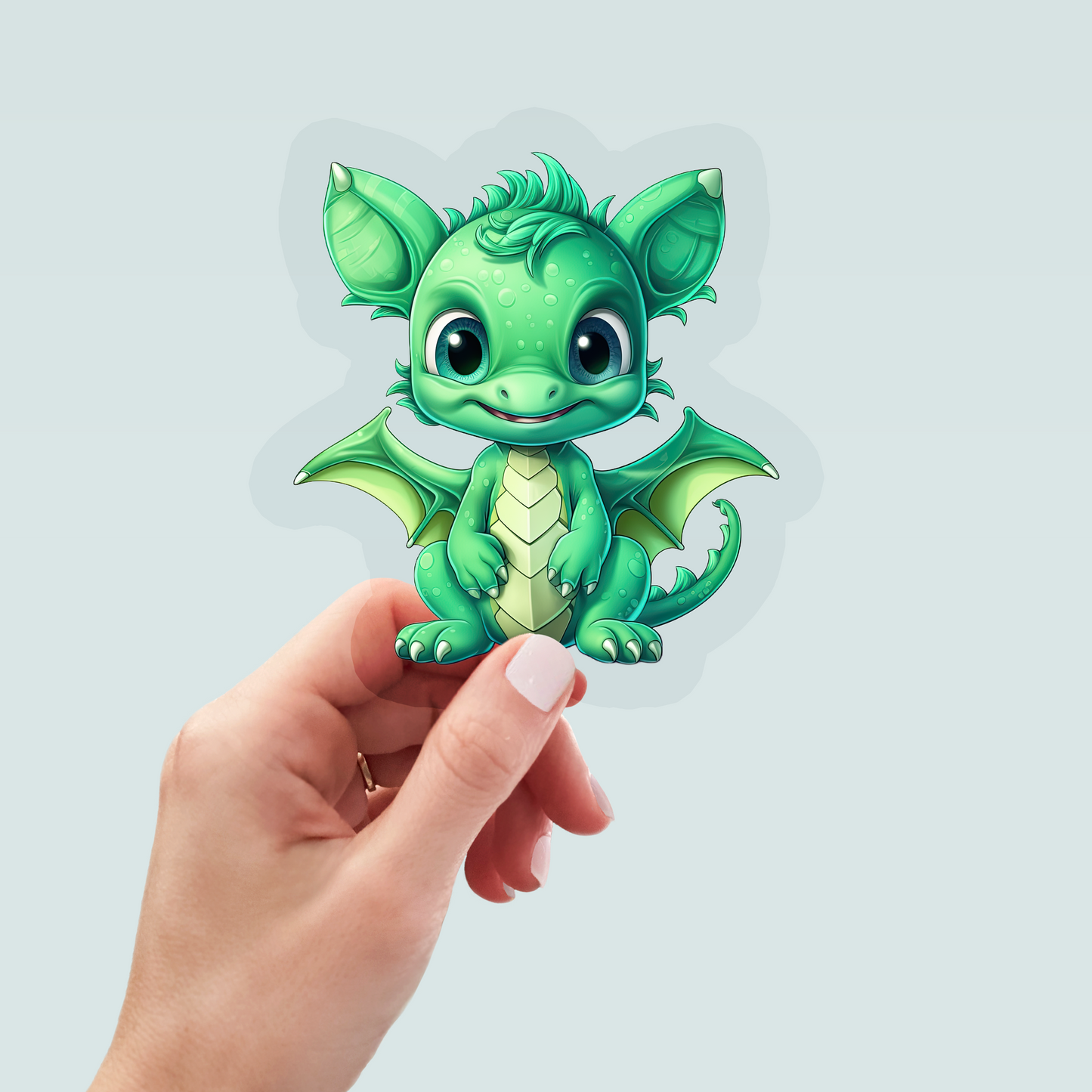 Bügelbild "Drache grün 1" in 6 verschiedenen Größen