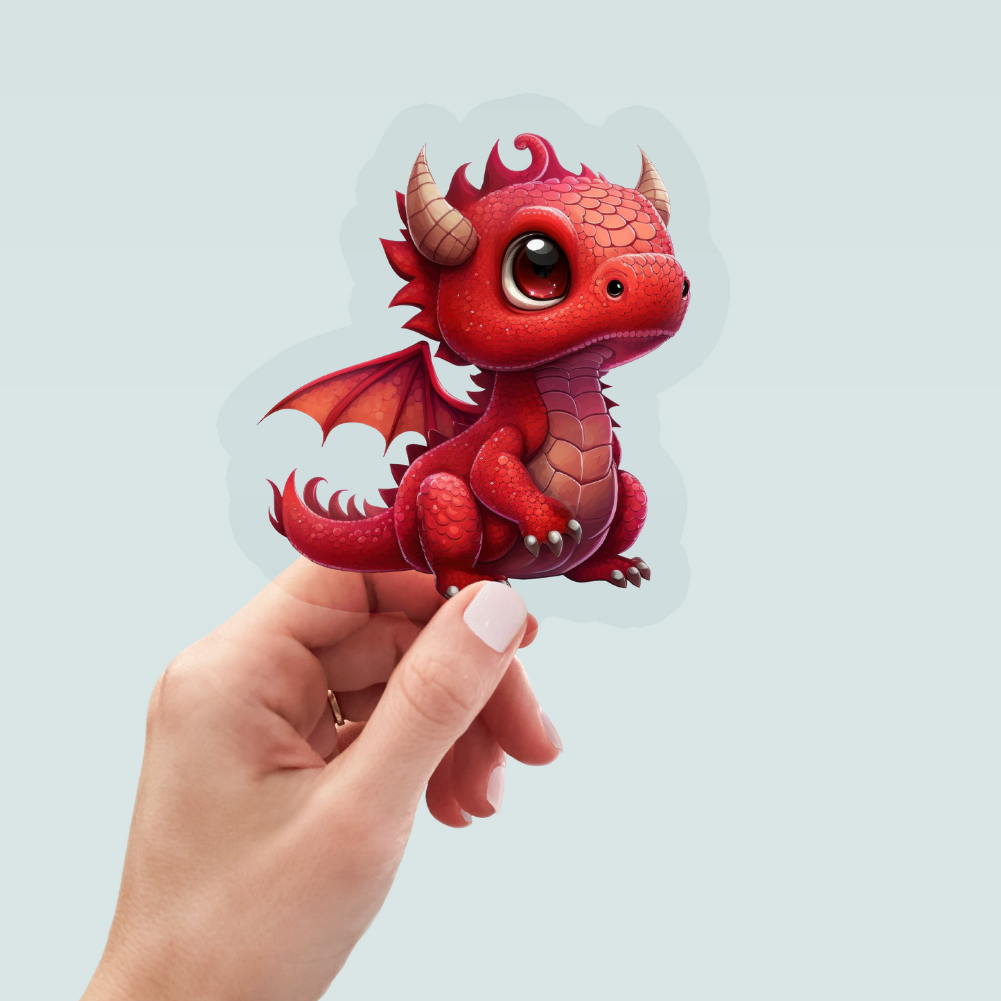 Bügelbild "Drache rot" in 6 verschiedenen Größen