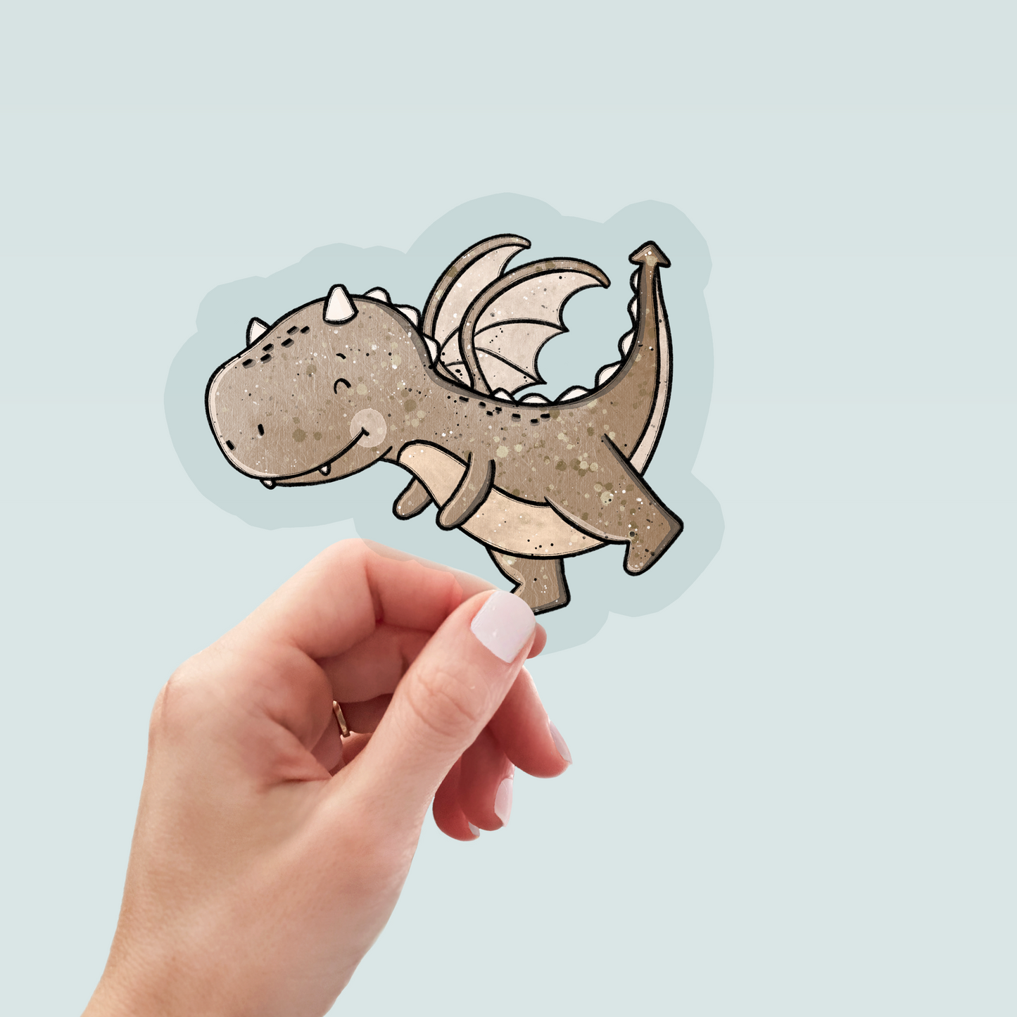 Bügelbild "Dragonia Drache fliegend braun" in 6 verschiedenen Größen
