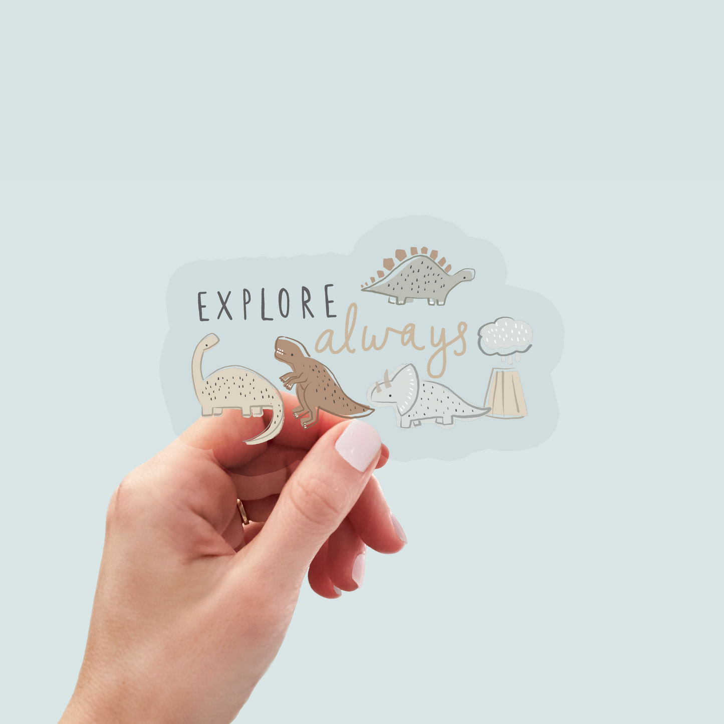 Bügelbild "Explore always" in 6 verschiedenen Größen