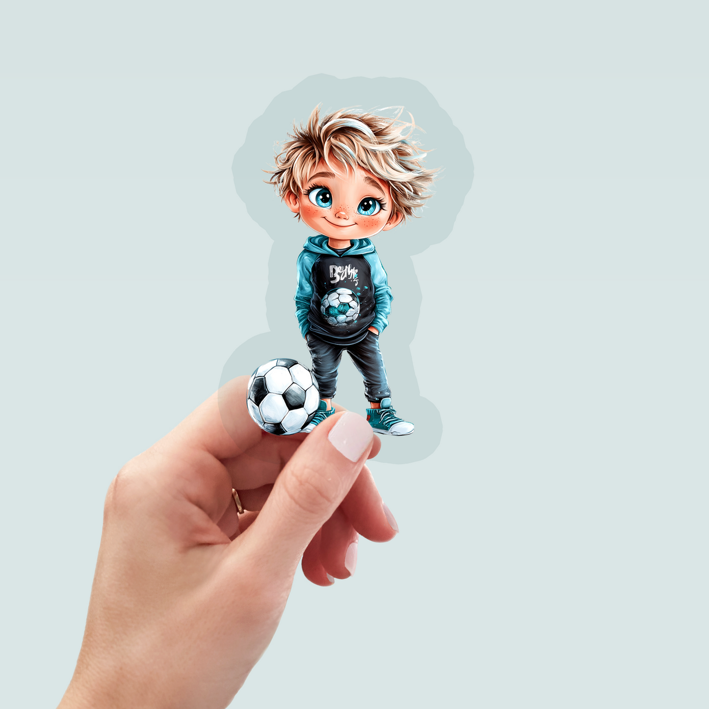 Bügelbild "Fußballer" in 6 verschiedenen Größen
