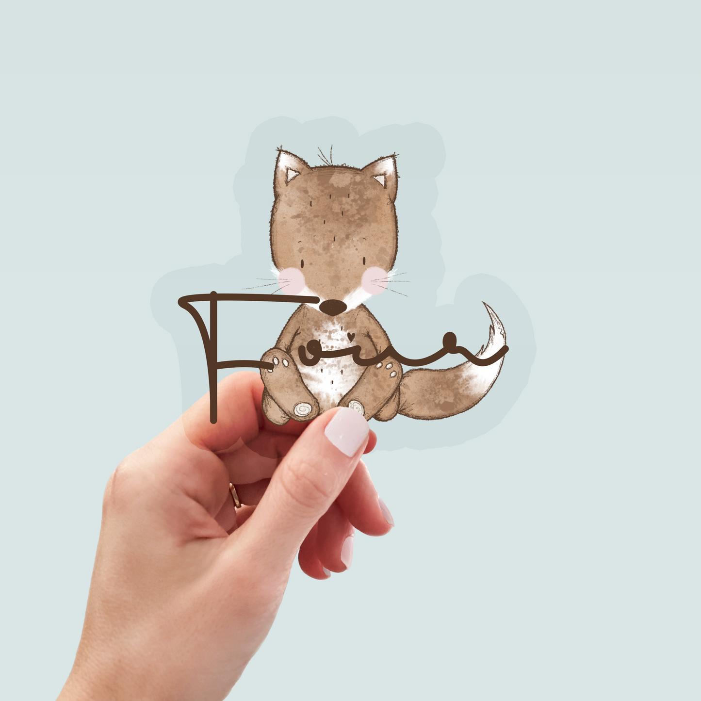 Bügelbild "Geburtstagszahl Four Fuchs" in 6 verschiedenen Größen