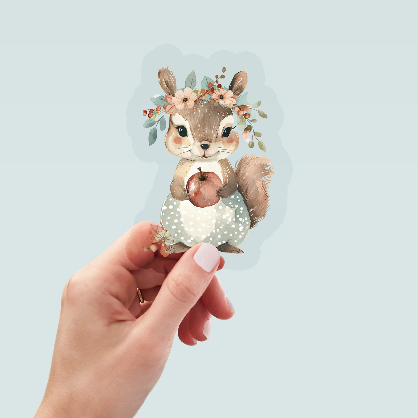 Bügelbild "Herbsthörnchen" in 6 verschiedenen Größen