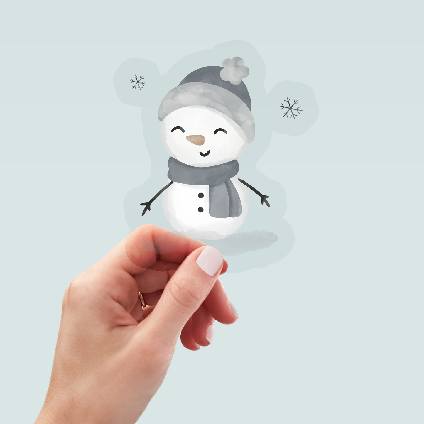 Bügelbild "Kleiner Schneemann" in 6 verschiedenen Größen