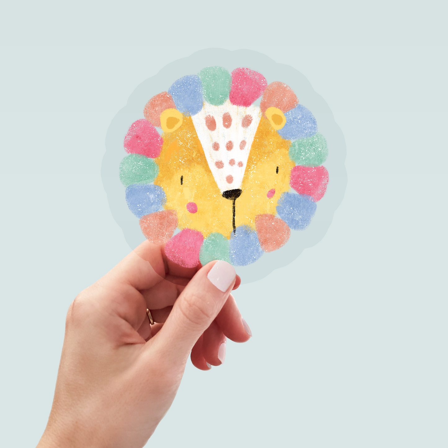 Bügelbild "Lion Head colourful" in 6 verschiedenen Größen