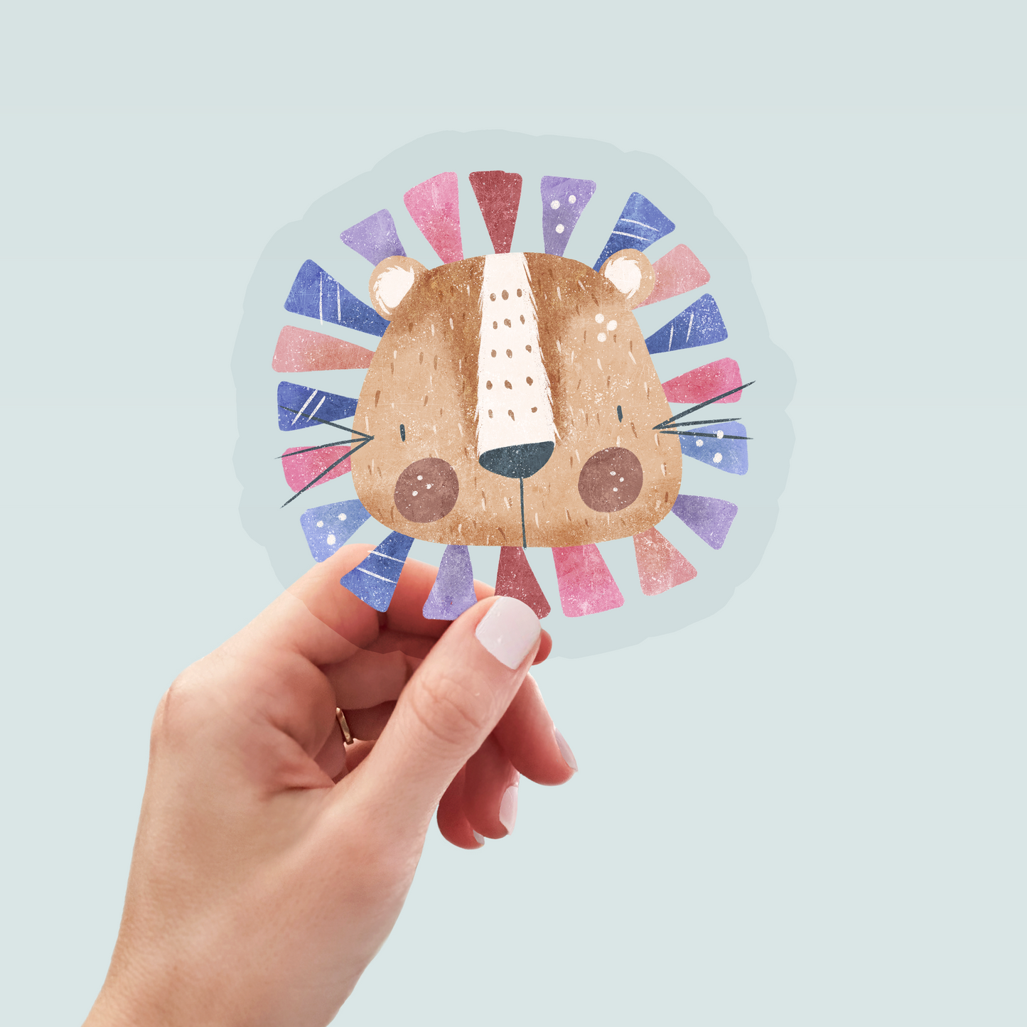 Bügelbild "Lion Head girly" in 6 verschiedenen Größen