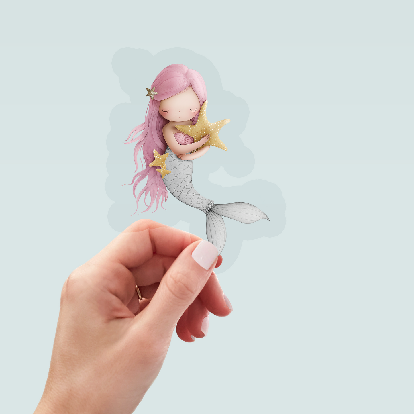 Bügelbild "Little Mermaid" in 6 verschiedenen Größen