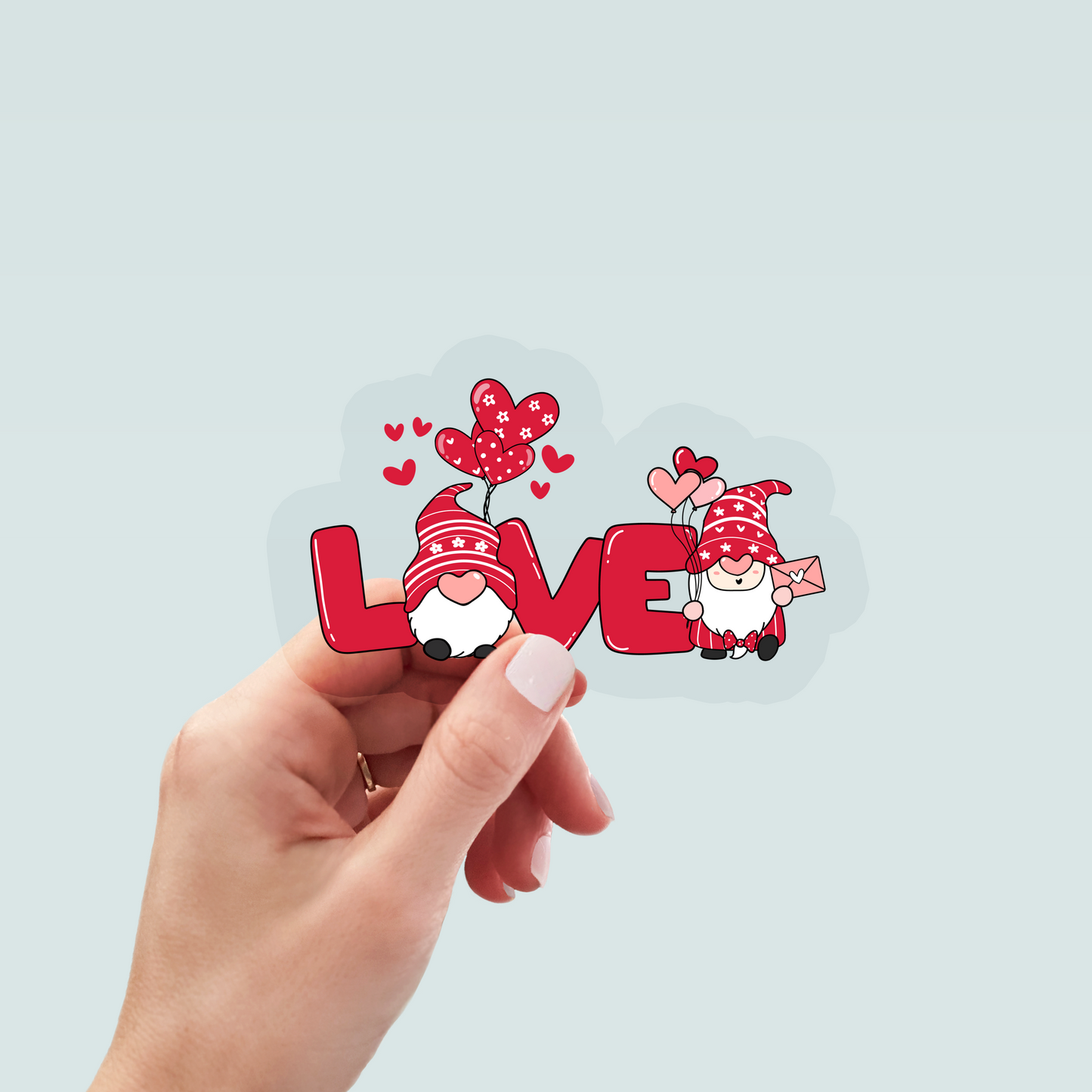 Bügelbild "Love Gnomes" in 6 verschiedenen Größen
