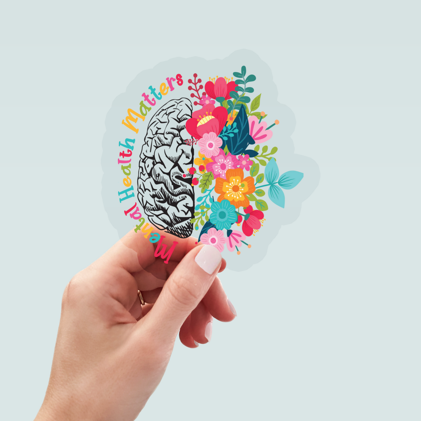 Bügelbild "Mental Health Matters" in 6 verschiedenen Größen