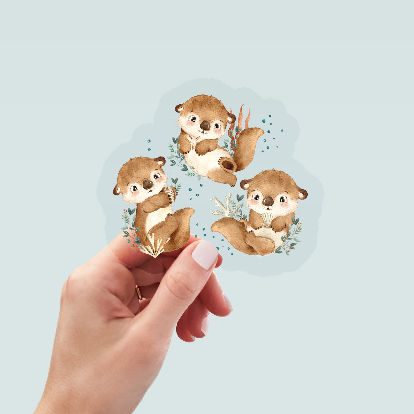 Bügelbild "Otterbande" in 6 verschiedenen Größen