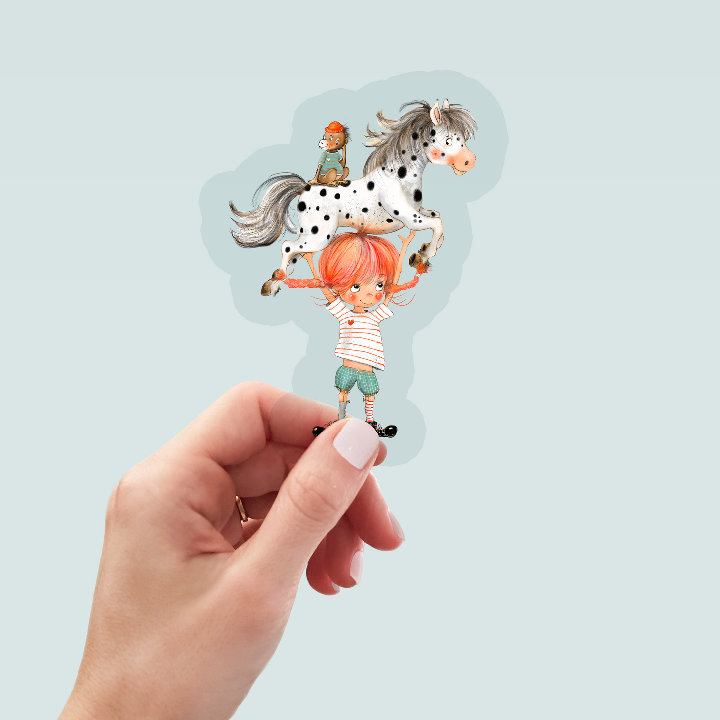 Bügelbild "Pippilotta" in 6 verschiedenen Größen