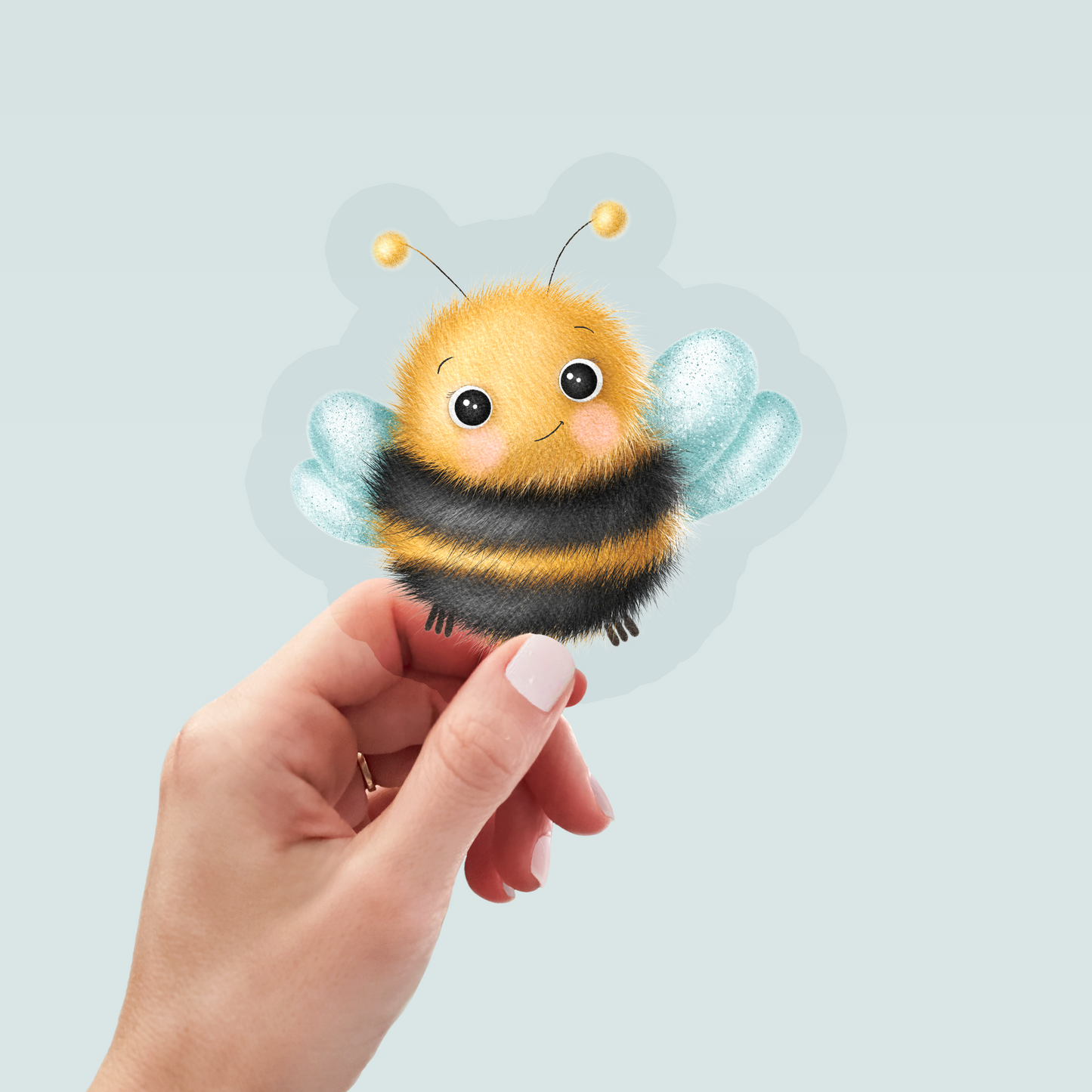 Bügelbild "Pummel Hummel" in 6 verschiedenen Größen
