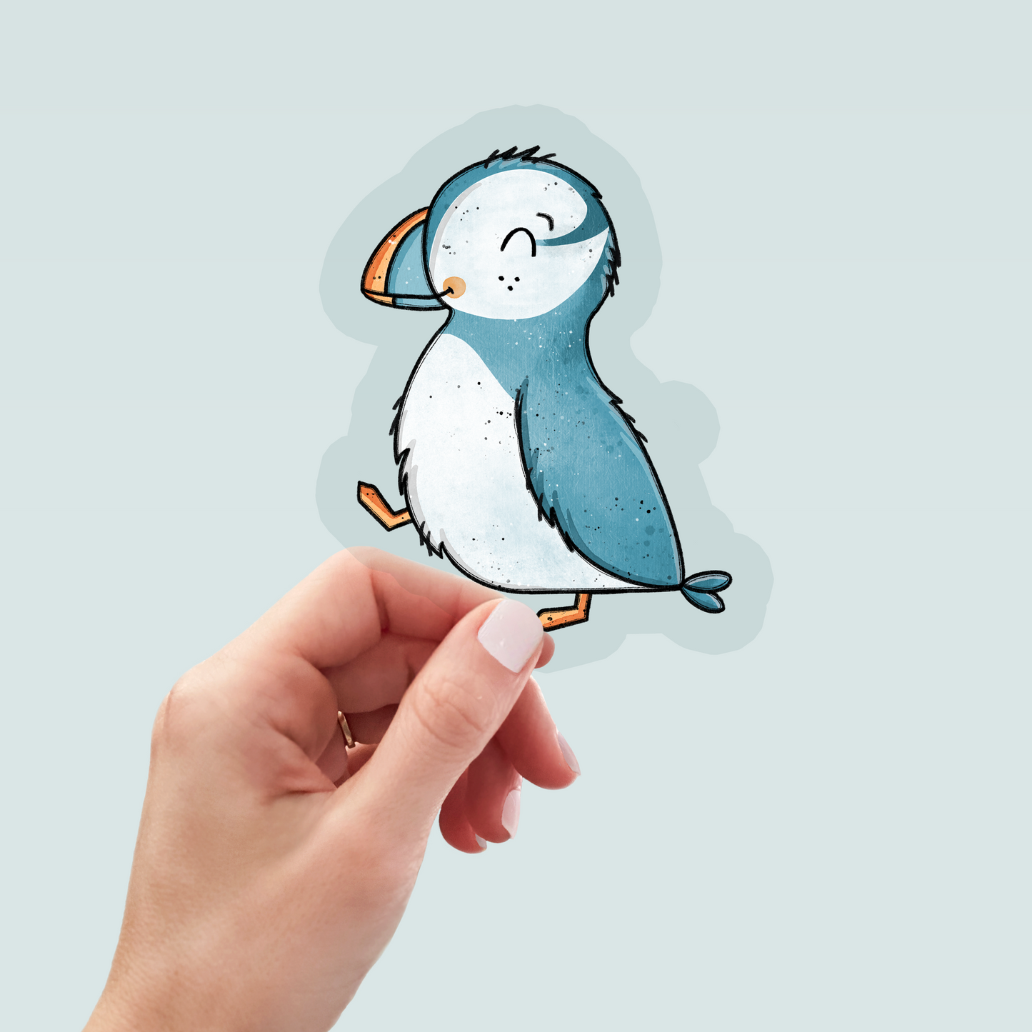 Bügelbild "Smiling Puffin" in 6 verschiedenen Größen
