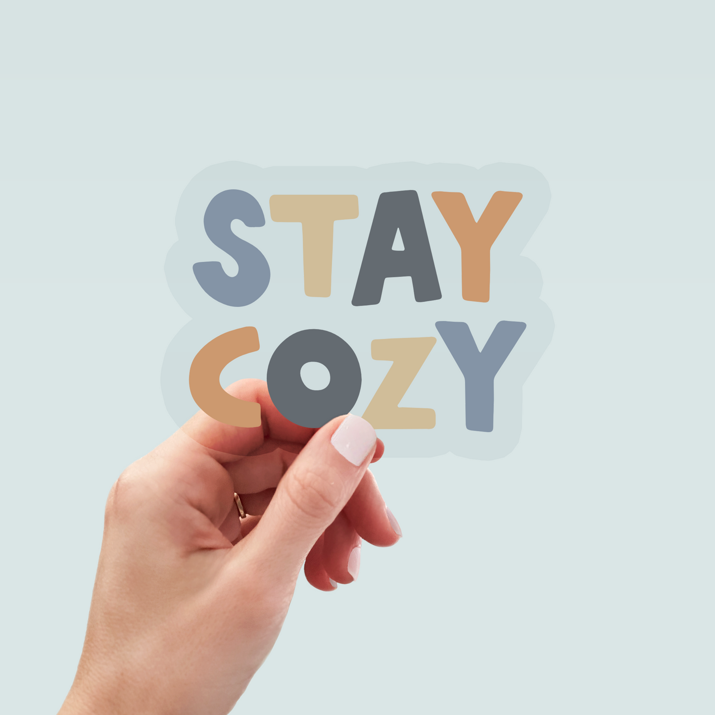 Bügelbild "Stay Cozy" in 6 verschiedenen Größen