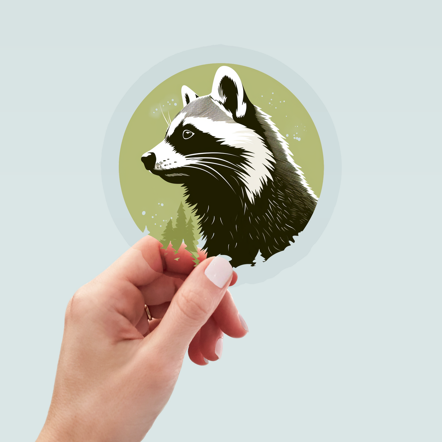 Bügelbild "Wild Racoon" in 6 verschiedenen Größen