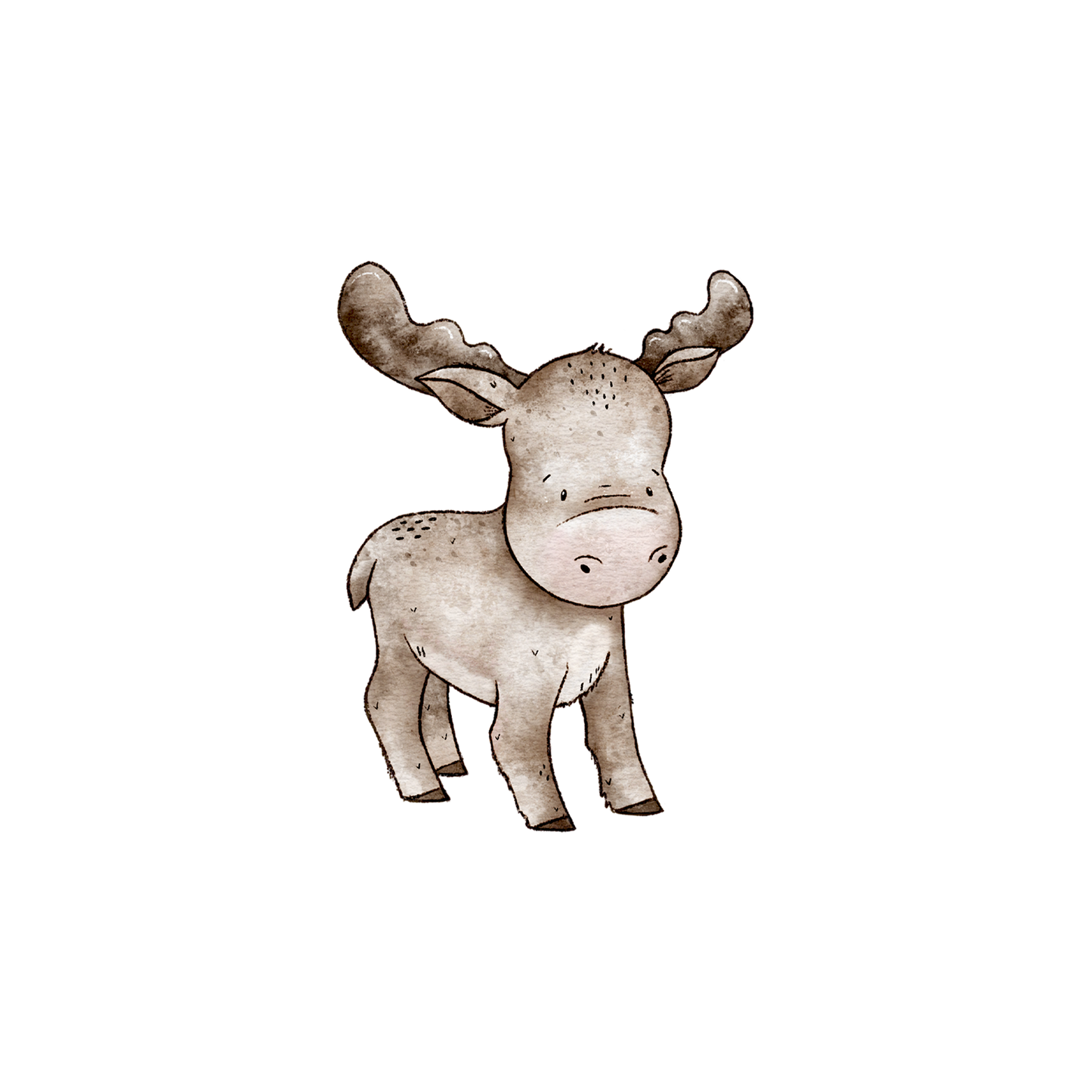 Bügelbild "Little Moose" in 6 verschiedenen Größen
