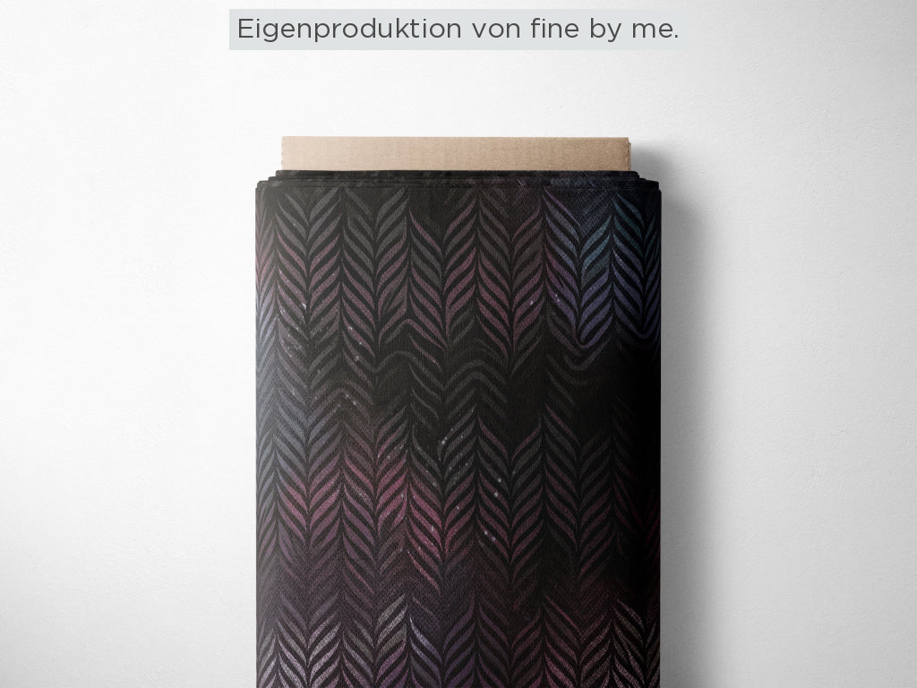 Lagerware: Bio Sommersweat „Nebula Mystic Night“ exklusive Eigenproduktion Bio Sommersweat, 95% Baumwolle, 5% Elasthan,