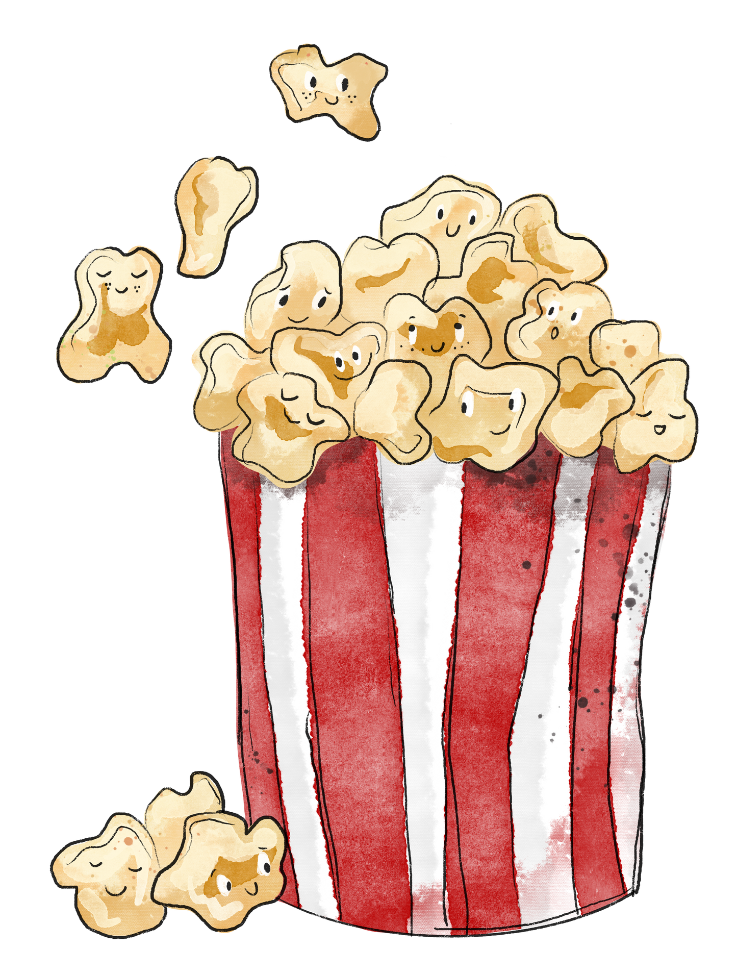 Bügelbild "Kinoabend 2" in 6 verschiedenen Größen