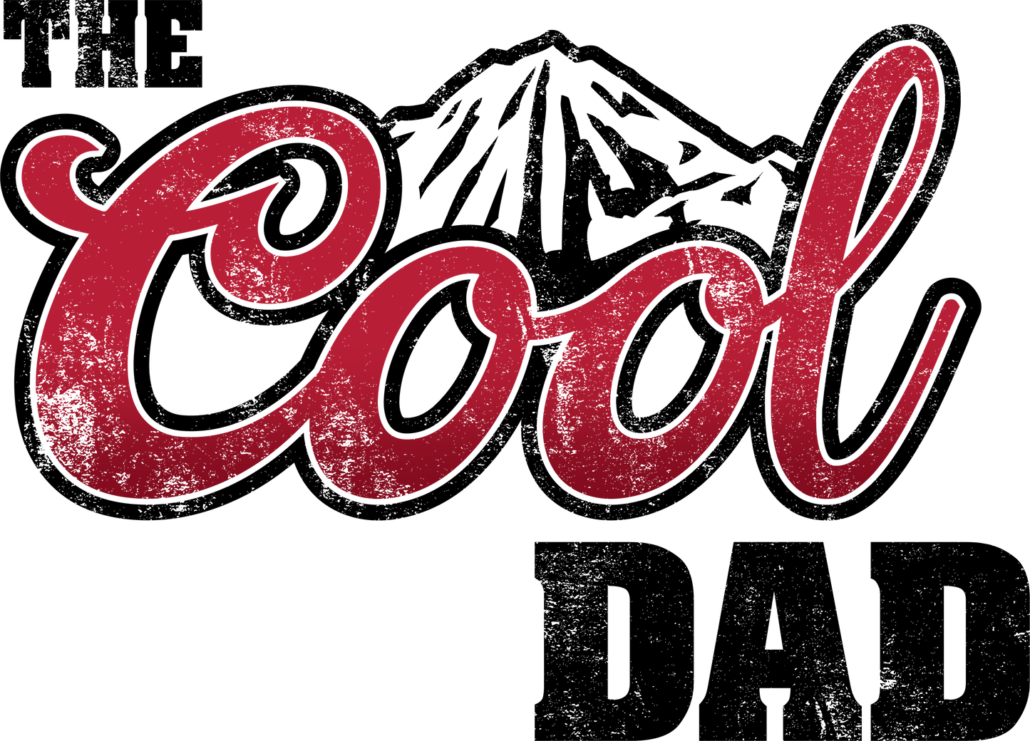 Bügelbild "The Cool Dad" in 6 verschiedenen Größen