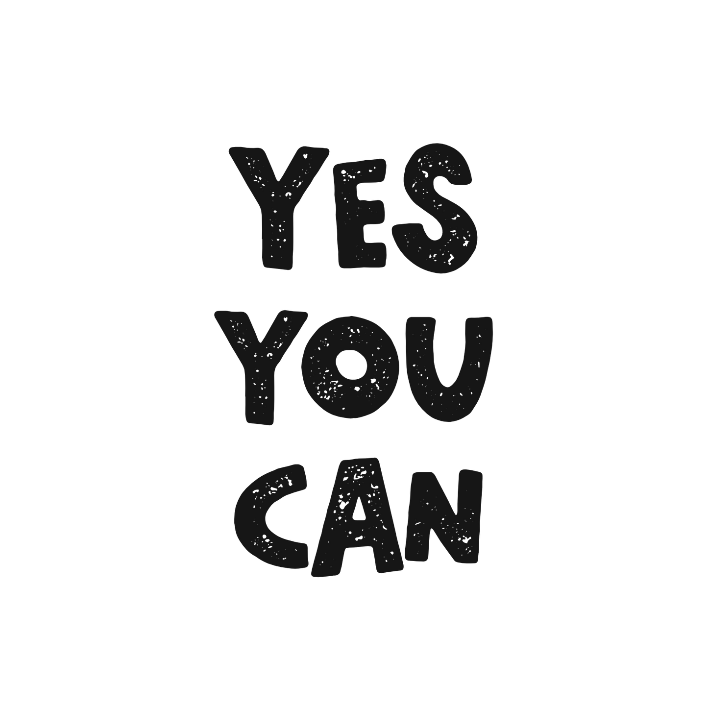 Bügelbild "Yes you can" in 6 verschiedenen Größen