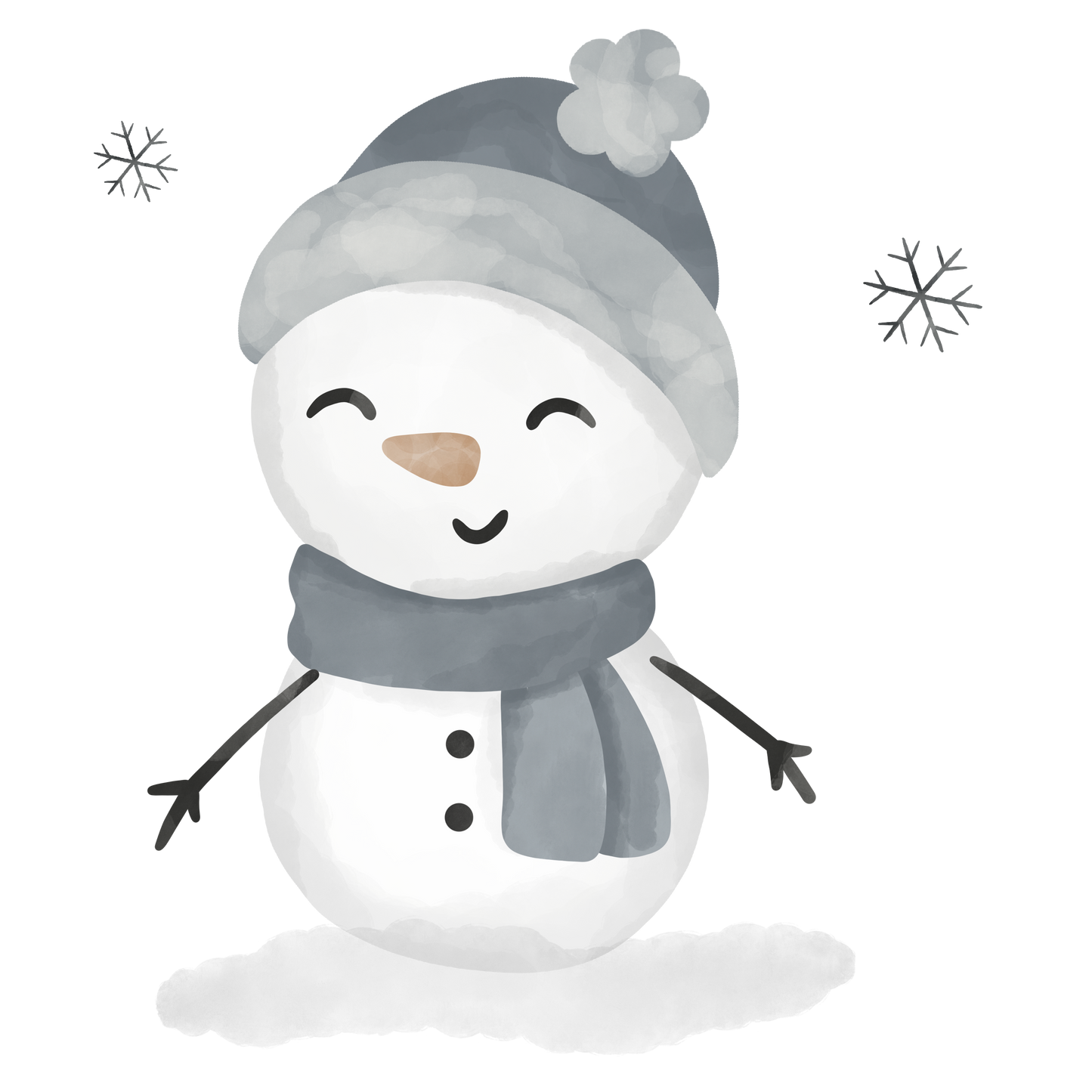Bügelbild "Kleiner Schneemann" in 6 verschiedenen Größen