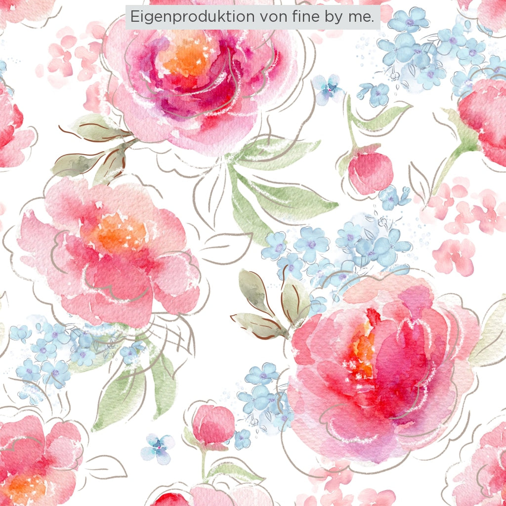 Stoffübersicht „Aquarell Peonies“