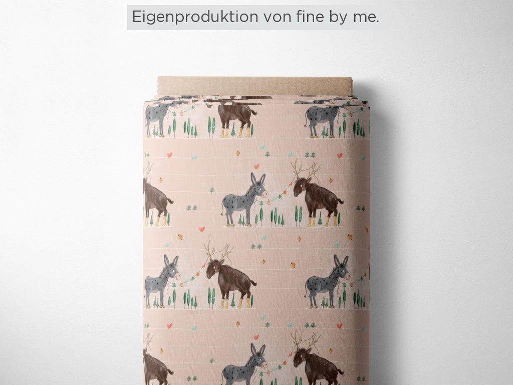 Stoffübersicht „Christmas Friends blush“