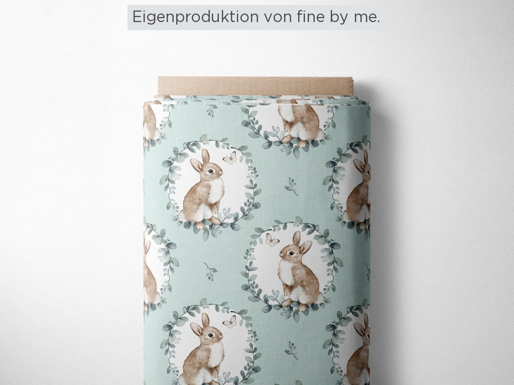 Stoffübersicht „Bunny and Butterfly mint"