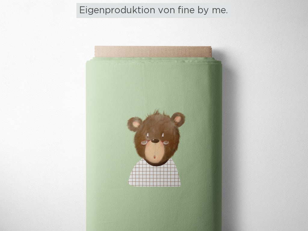Stoffübersicht Panel „Bär Paul grün“