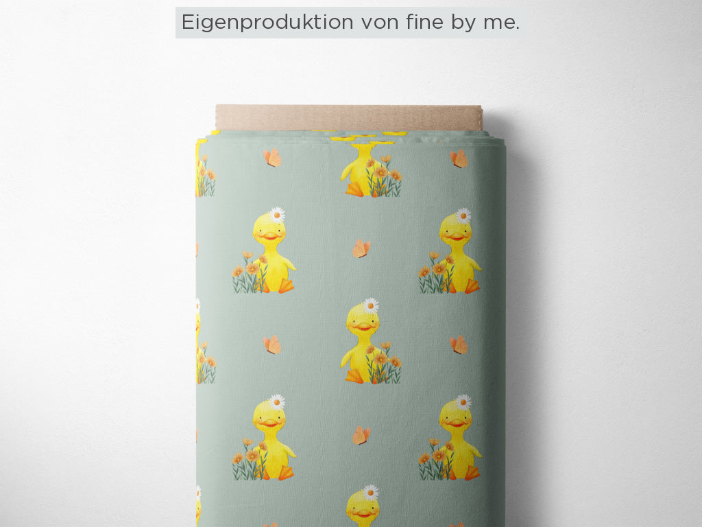 Stoffübersicht „Entenglück grün“