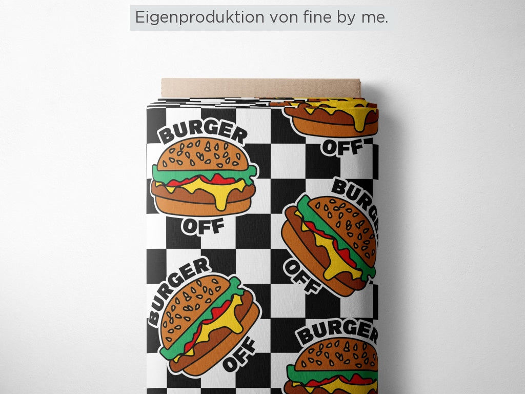 Stoffübersicht „Burger off"