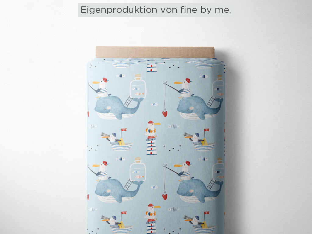 Stoffübersicht „Let's Go Fishing lightblue“