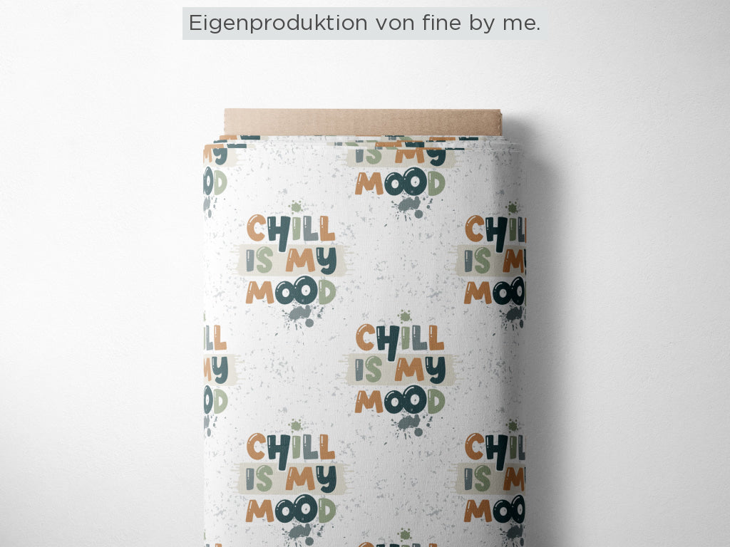 Lagerware: Bio Sommersweat „Chill rainbow“ exklusive Eigenproduktion Bio Sweat, 95% Baumwolle, 5% Elasthan, 260g/m²,
