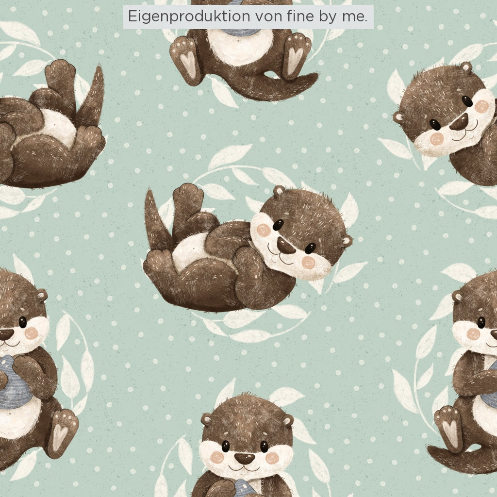 Stoffübersicht „Baby Otter mint“