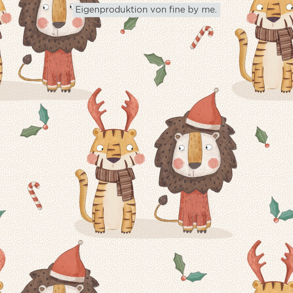 Stoffübersicht „Christmas Lion and Tiger"