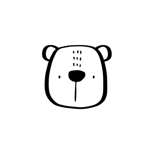 Bügelbild "Bärenkopf" in 6 verschiedenen Größen